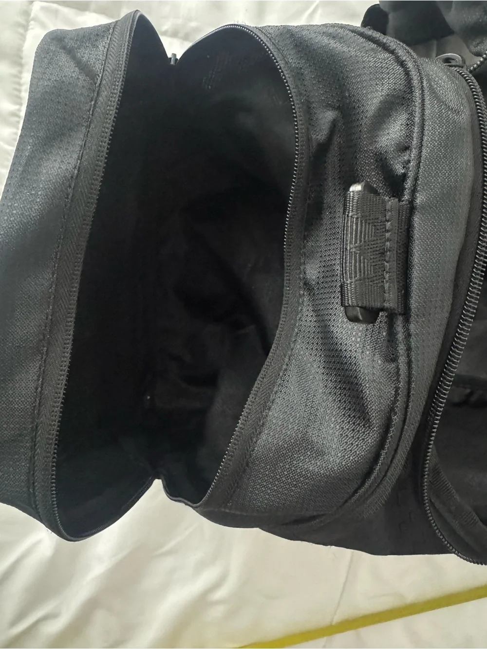 Under Armour Black Duffel with White Logo Accent